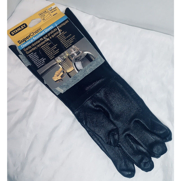 Chemical Resistant Gloves #0023 Elbow Length Stanley Superchem Fits All NWT - Picture 1 of 6